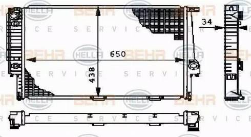 HELLA 8MK 376 712-381 - Радиатор, охлаждение двигателя autospares.lv