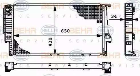 HELLA 8MK 376 712-371 - Радиатор, охлаждение двигателя autospares.lv