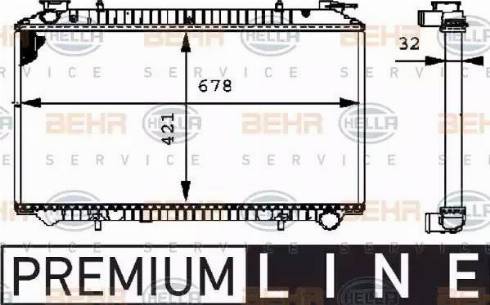 HELLA 8MK 376 712-721 - Радиатор, охлаждение двигателя autospares.lv