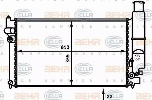 HELLA 8MK 376 717-331 - Радиатор, охлаждение двигателя autospares.lv