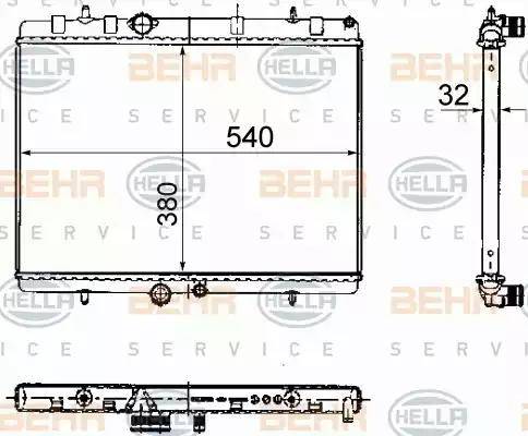 HELLA 8MK 376 781-111 - Радиатор, охлаждение двигателя autospares.lv