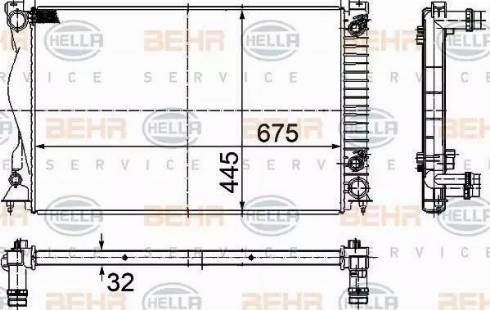 HELLA 8MK 376 732-501 - Радиатор, охлаждение двигателя autospares.lv