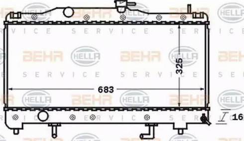 HELLA 8MK 376 726-561 - Радиатор, охлаждение двигателя autospares.lv