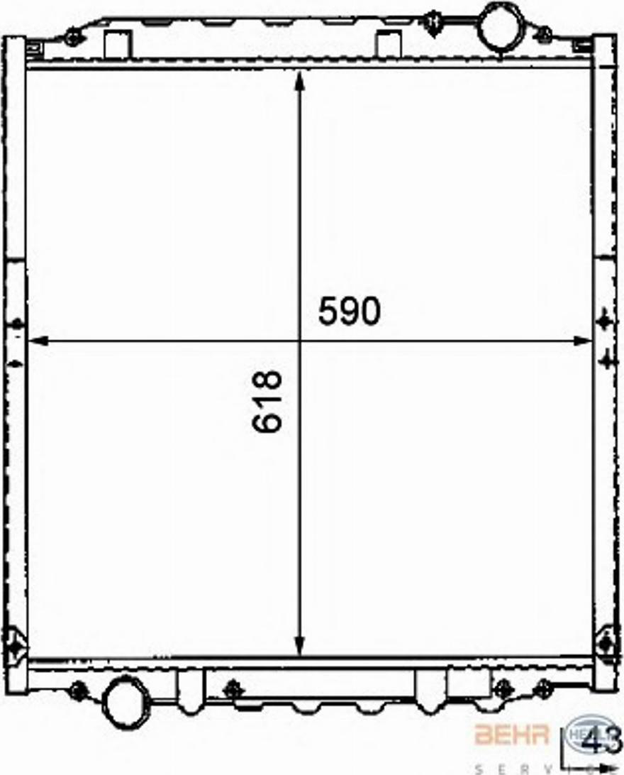 HELLA 8MK 376 726-641 - Радиатор, охлаждение двигателя autospares.lv