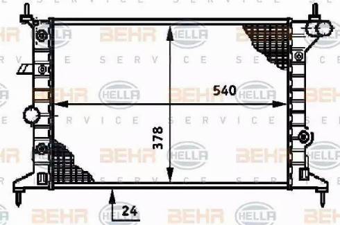 HELLA 8MK 376 720-401 - Радиатор, охлаждение двигателя autospares.lv