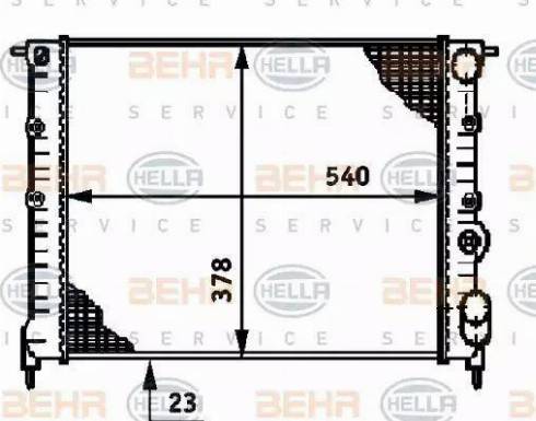 HELLA 8MK 376 720-431 - Радиатор, охлаждение двигателя autospares.lv