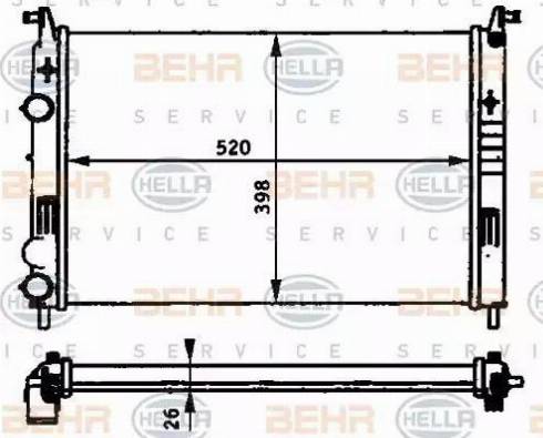 HELLA 8MK 376 720-581 - Радиатор, охлаждение двигателя autospares.lv