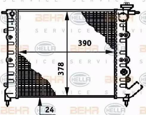 HELLA 8MK 376 720-521 - Радиатор, охлаждение двигателя autospares.lv