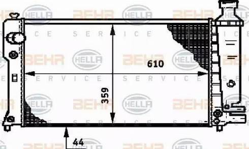 HELLA 8MK 376 720-061 - Радиатор, охлаждение двигателя autospares.lv