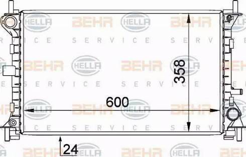 HELLA 8MK 376 720-301 - Радиатор, охлаждение двигателя autospares.lv