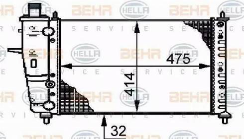 HELLA 8MK 376 720-334 - Радиатор, охлаждение двигателя autospares.lv