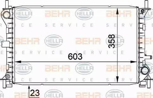 HELLA 8MK 376 720-291 - Радиатор, охлаждение двигателя autospares.lv