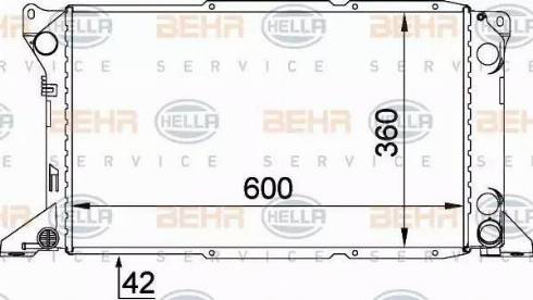 HELLA 8MK 376 720-221 - Радиатор, охлаждение двигателя autospares.lv