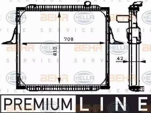 HELLA 8MK 376 721-661 - Радиатор, охлаждение двигателя autospares.lv