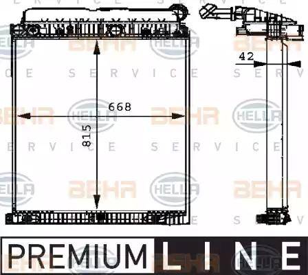 HELLA 8MK 376 721-261 - Радиатор, охлаждение двигателя autospares.lv