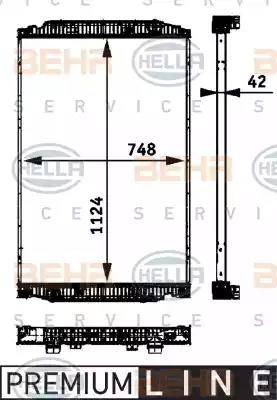 HELLA 8MK 376 721-741 - Радиатор, охлаждение двигателя autospares.lv