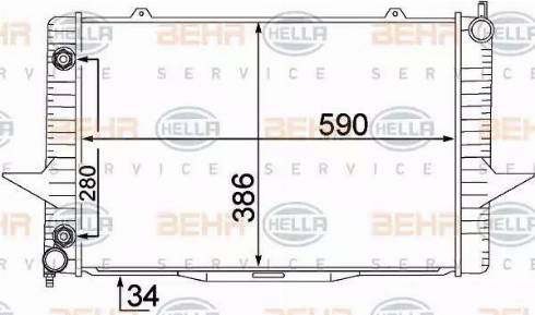 HELLA 8MK 376 774-201 - Радиатор, охлаждение двигателя autospares.lv