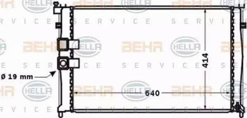 HELLA 8MK 376 771-431 - Радиатор, охлаждение двигателя autospares.lv