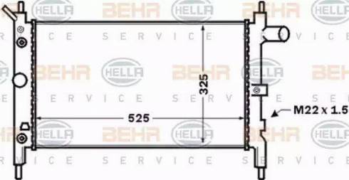 HELLA 8MK 376 771-051 - Радиатор, охлаждение двигателя autospares.lv