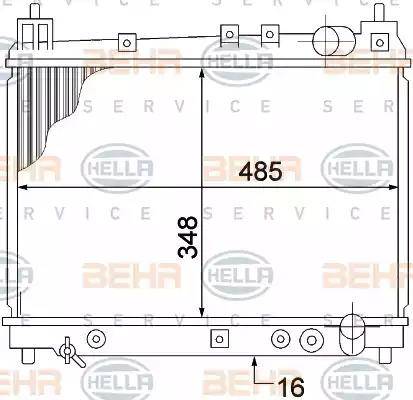 HELLA 8MK 376 773-471 - Радиатор, охлаждение двигателя autospares.lv