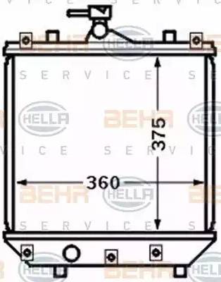 HELLA 8MK 376 772-781 - Радиатор, охлаждение двигателя autospares.lv