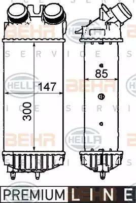 HELLA 8ML 376 911-401 - Интеркулер, теплообменник турбины autospares.lv