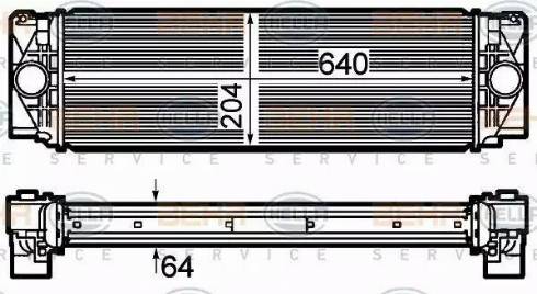 HELLA 8ML 376 782-061 - Интеркулер, теплообменник турбины autospares.lv