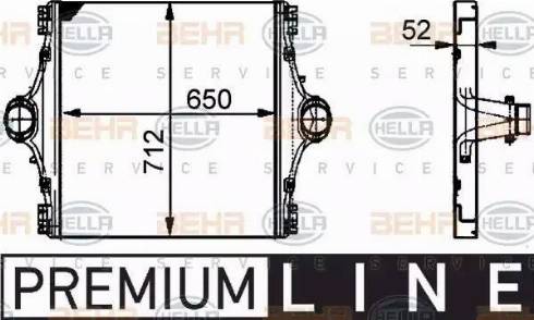 HELLA 8ML 376 724-031 - Интеркулер, теплообменник турбины autospares.lv