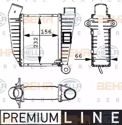 HELLA 8ML 376 723-001 - Интеркулер, теплообменник турбины autospares.lv