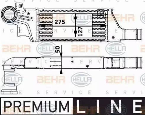 HELLA 8ML 376 723-281 - Интеркулер, теплообменник турбины autospares.lv