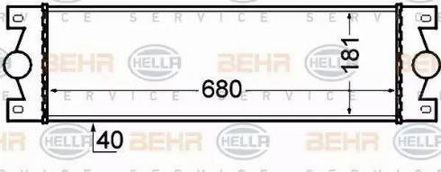 HELLA 8ML 376 776-521 - Интеркулер, теплообменник турбины autospares.lv