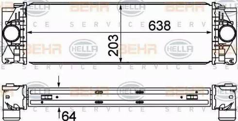 HELLA 8ML 376 777-404 - Интеркулер, теплообменник турбины autospares.lv