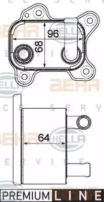 HELLA 8MO 376 792-791 - Масляный радиатор, автоматическая коробка передач autospares.lv