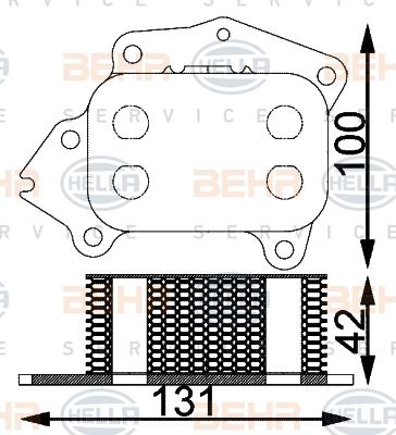 HELLA 8MO 376 797-101 - Масляный радиатор, двигательное масло autospares.lv