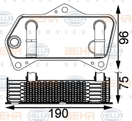 HELLA 8MO 376 797-181 - Масляный радиатор, автоматическая коробка передач autospares.lv