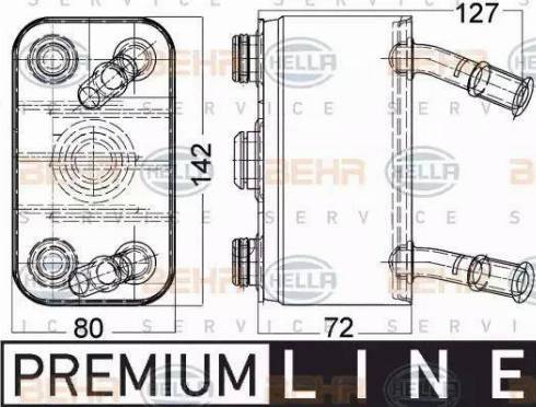 HELLA 8MO 376 756-781 - Масляный радиатор, двигательное масло autospares.lv