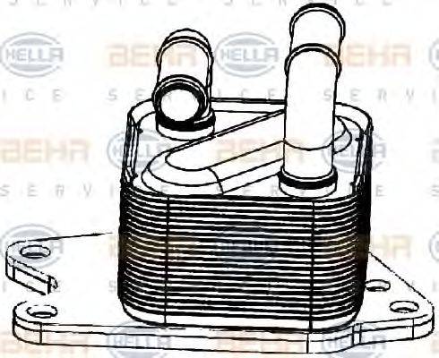 HELLA 8MO 376 729-251 - Масляный радиатор, автоматическая коробка передач autospares.lv