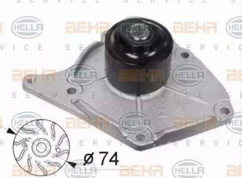 HELLA 8MP 376 800-514 - Водяной насос autospares.lv