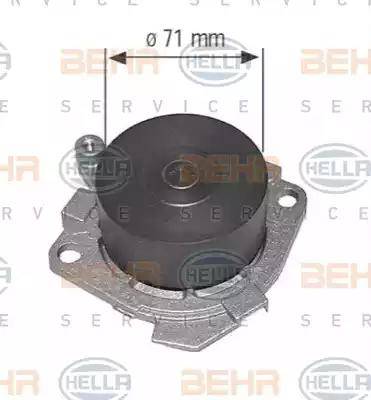 HELLA 8MP 376 800-584 - Водяной насос autospares.lv