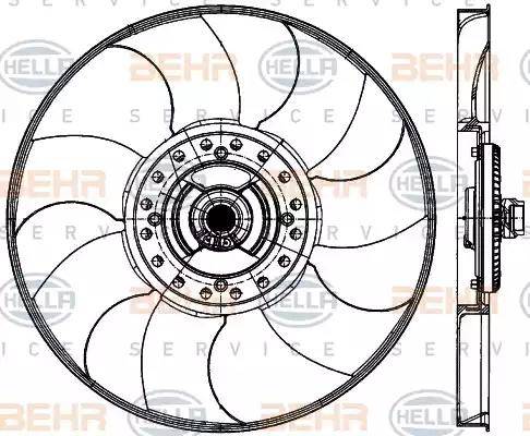 HELLA 8MV 376 906-731 - Вентилятор, охлаждение двигателя autospares.lv