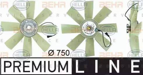 HELLA 8MV 376 731-481 - Вентилятор, охлаждение двигателя autospares.lv