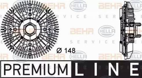 HELLA 8MV 376 732-411 - Сцепление, вентилятор радиатора autospares.lv