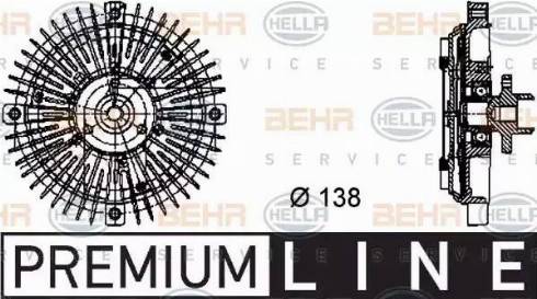 HELLA 8MV 376 732-221 - Сцепление, вентилятор радиатора autospares.lv