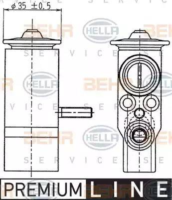 HELLA 8UW 351 239-021 - Расширительный клапан, кондиционер autospares.lv