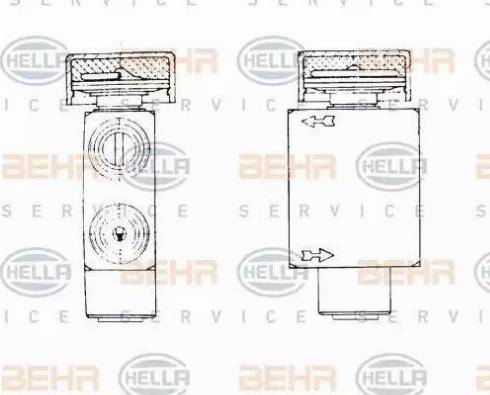 HELLA 8UW 351 234-031 - Расширительный клапан, кондиционер autospares.lv