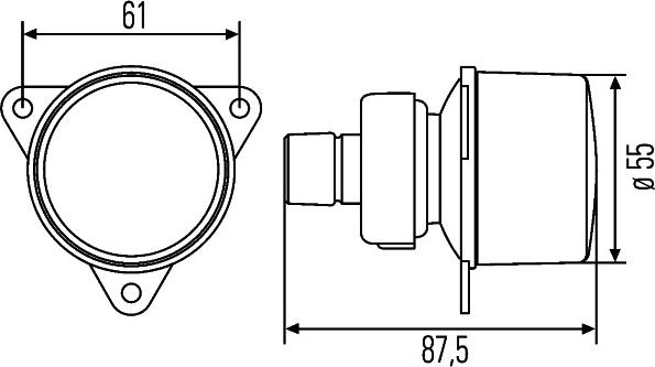 HELLA 2ZR 008 221-057 - Фара заднего хода autospares.lv