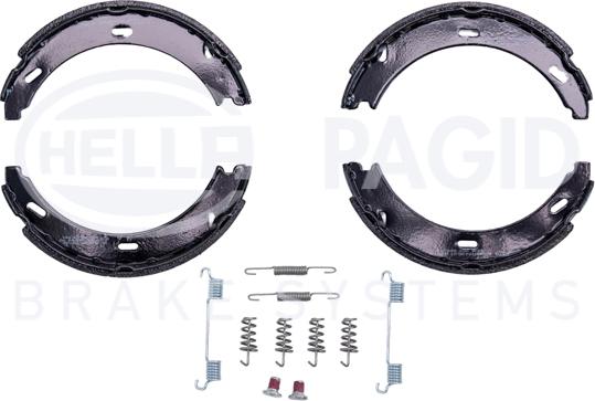 HELLA PAGID 8DA 355 050-431 - Комплект тормозов, ручник, парковка autospares.lv