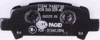 HELLA PAGID 8DB 355 009-401 - Тормозные колодки, дисковые, комплект autospares.lv