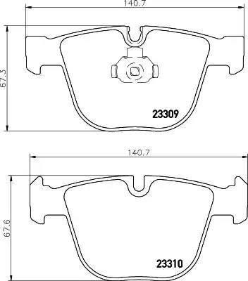 HELLA PAGID 8DB 355 009-851 - Тормозные колодки, дисковые, комплект autospares.lv