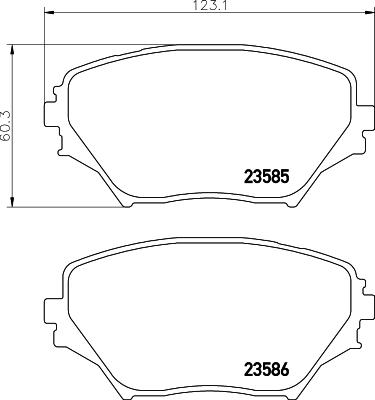 HELLA PAGID 8DB 355 009-741 - Тормозные колодки, дисковые, комплект autospares.lv